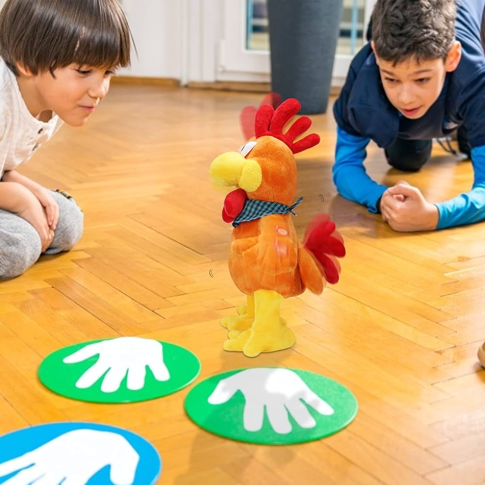 Singing & Dancing Rooster Plush Toy - Funny Screaming Chicken