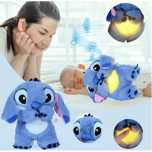 Glowing Musical Stitch Plush - Soothing Sleep Buddy with Night Light & Lullabies