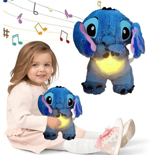 Glowing Musical Stitch Plush - Soothing Sleep Buddy with Night Light & Lullabies