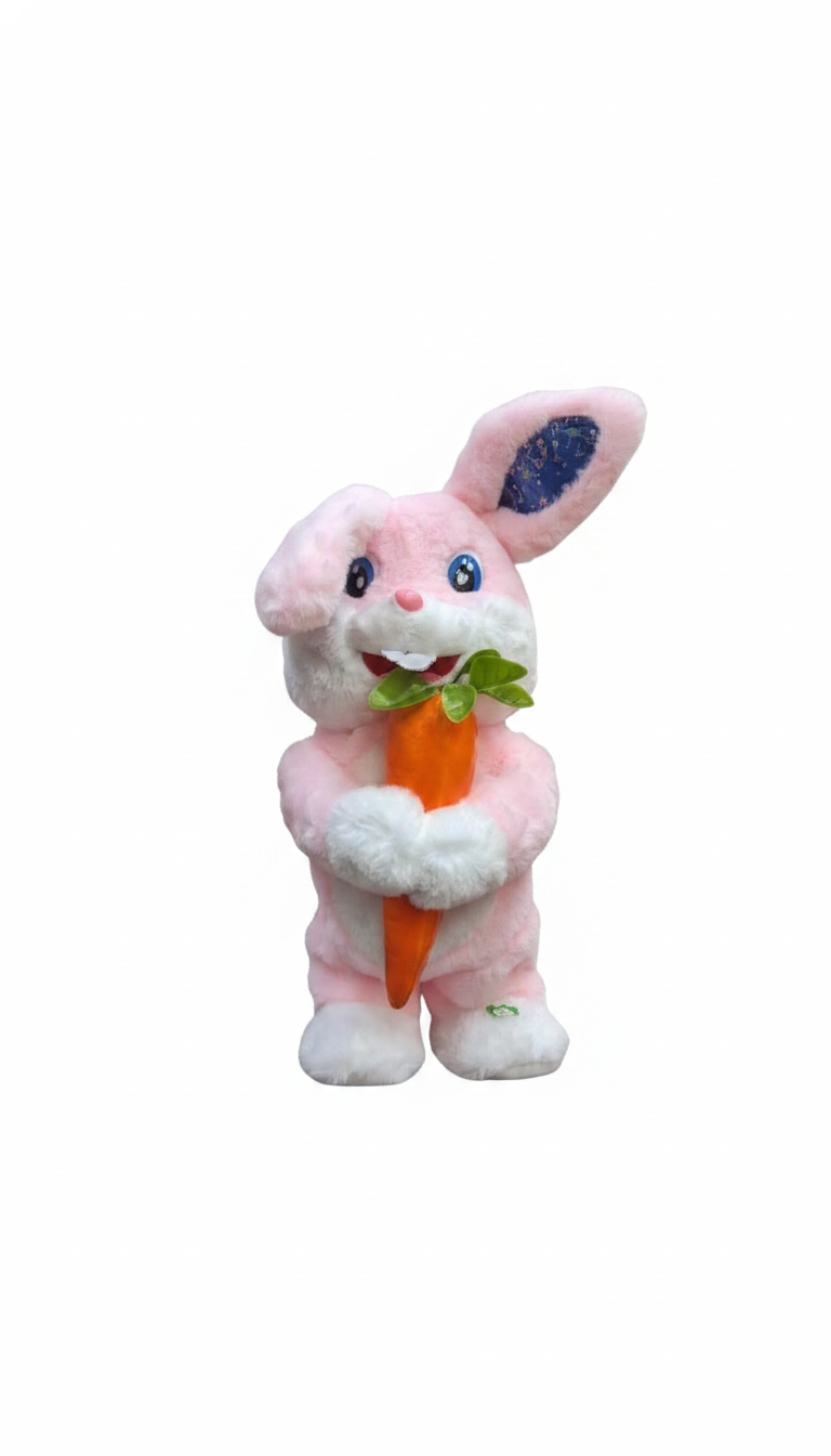 Talking & Dancing Bunny Plush with Carrot - Musical Walking Rabbit Toy