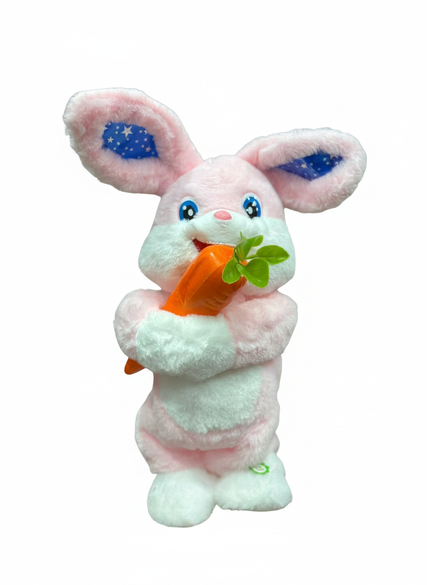 Talking & Dancing Bunny Plush with Carrot - Musical Walking Rabbit Toy