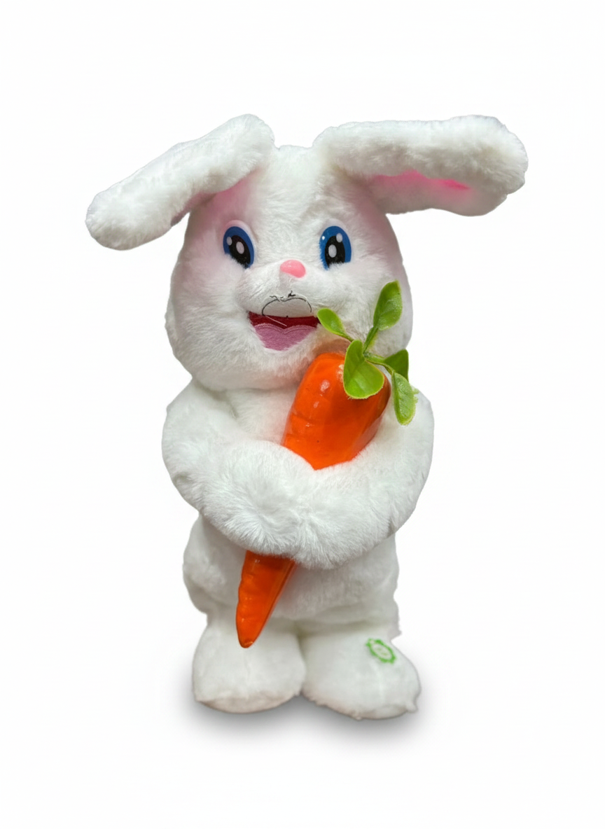 Talking & Dancing Bunny Plush with Carrot - Musical Walking Rabbit Toy