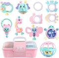 Baby Rattle & Teether Gift Set with Carry Case - 11 Pieces
