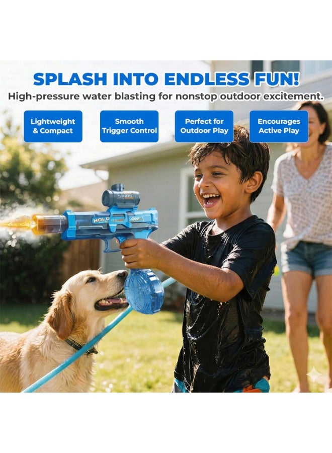 Electric Water Gun with Light-Up Muzzle - Rechargeable Automatic Water Blaster