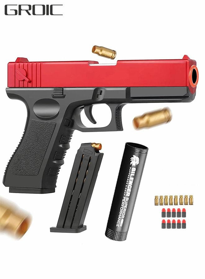 Soft Foam Dart Toy Pistol with Shell Ejection - Red