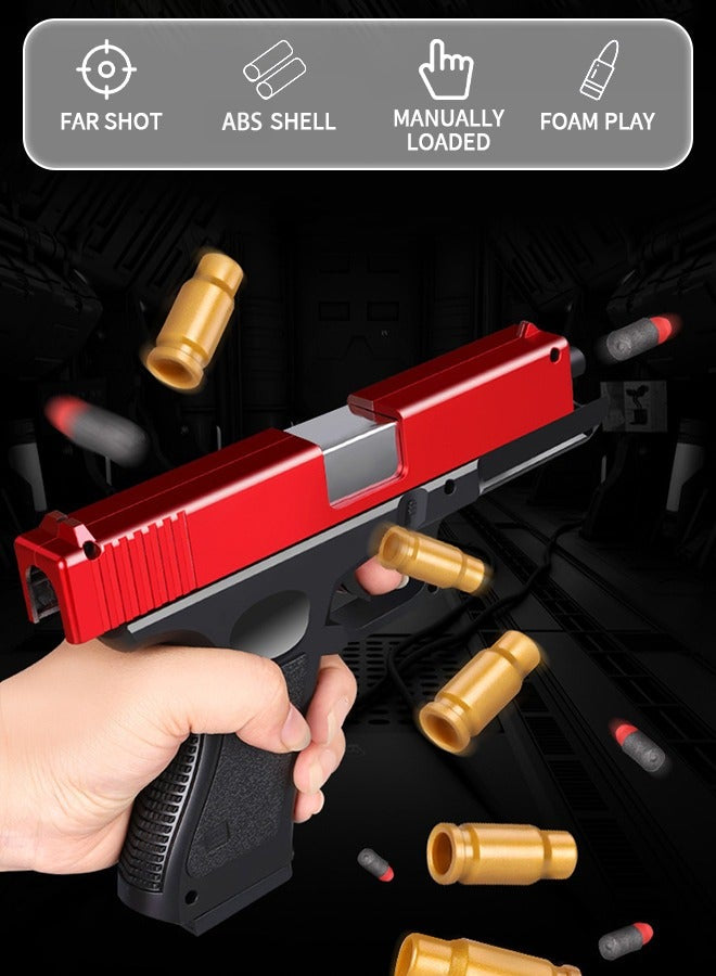 Soft Foam Dart Toy Pistol with Shell Ejection - Red