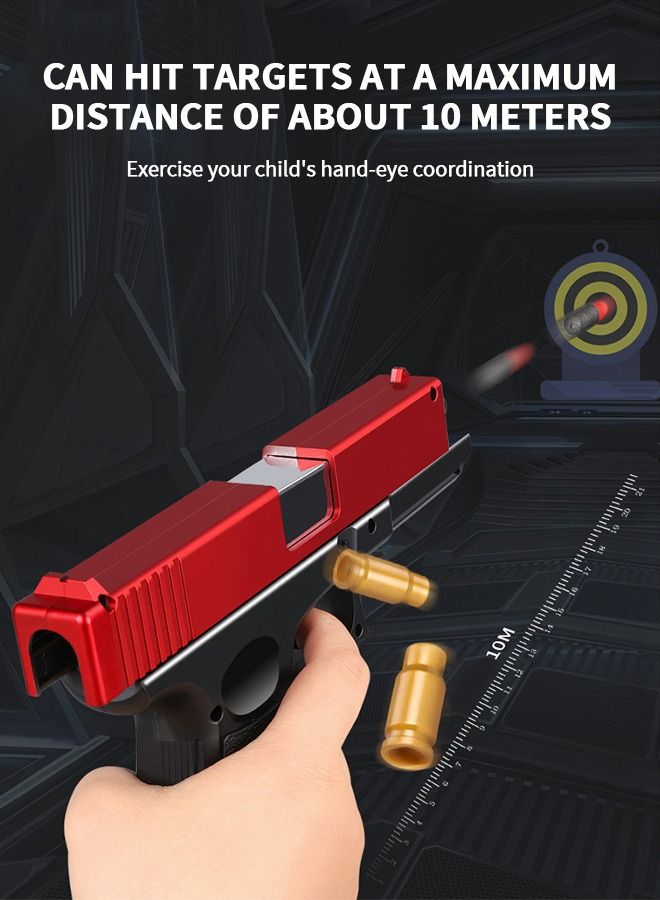 Soft Foam Dart Toy Pistol with Shell Ejection - Red
