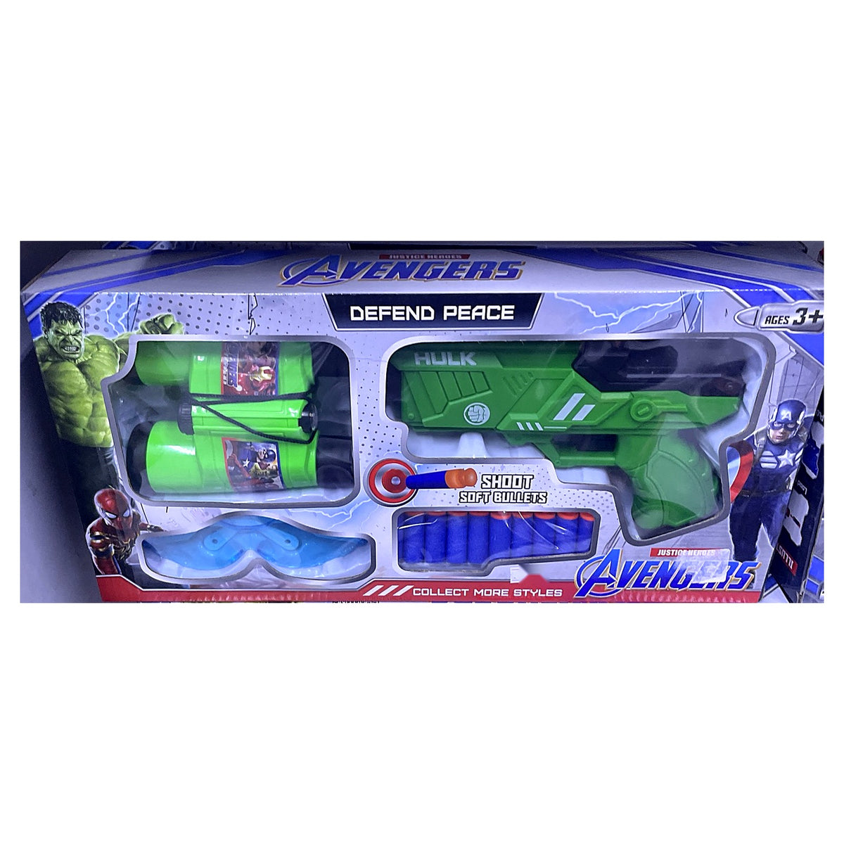 Soft Dart Blaster Hero Set with Binoculars & Goggles - Green