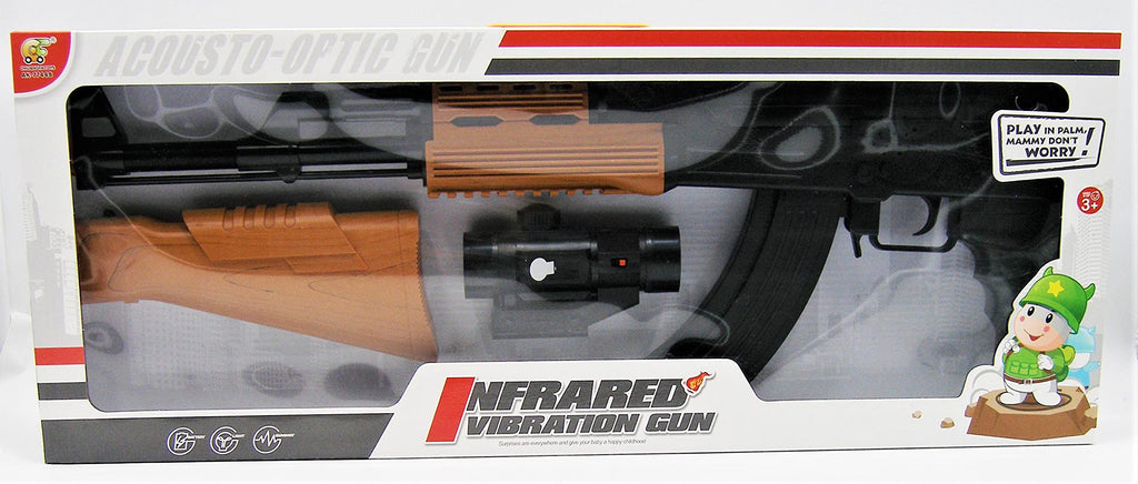 Kids Toy Rifle with Lights, Sounds & Vibration - Infrared Scope
