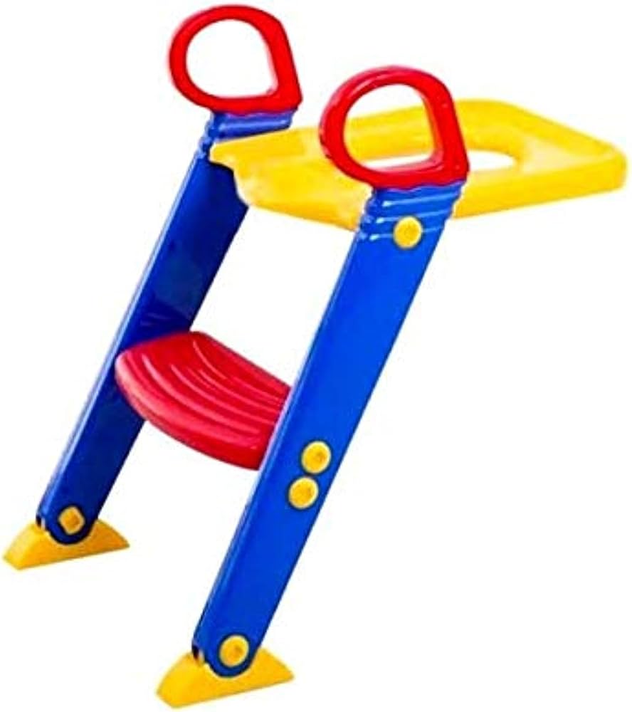 Potty Training Toilet Seat with Step Ladder for Kids - Foldable