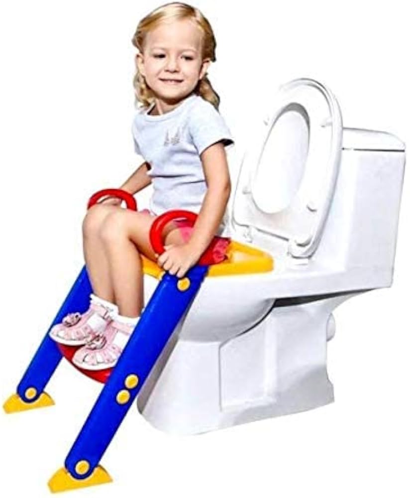 Potty Training Toilet Seat with Step Ladder for Kids - Foldable