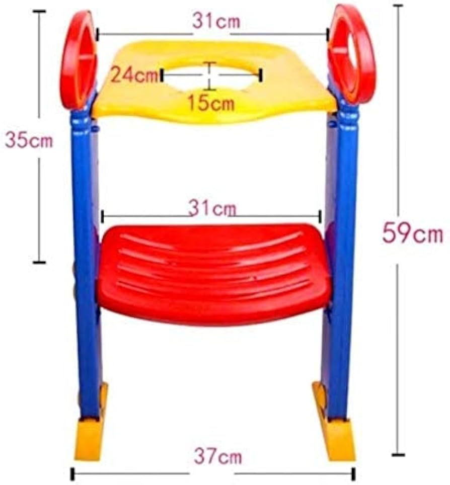 Potty Training Toilet Seat with Step Ladder for Kids - Foldable