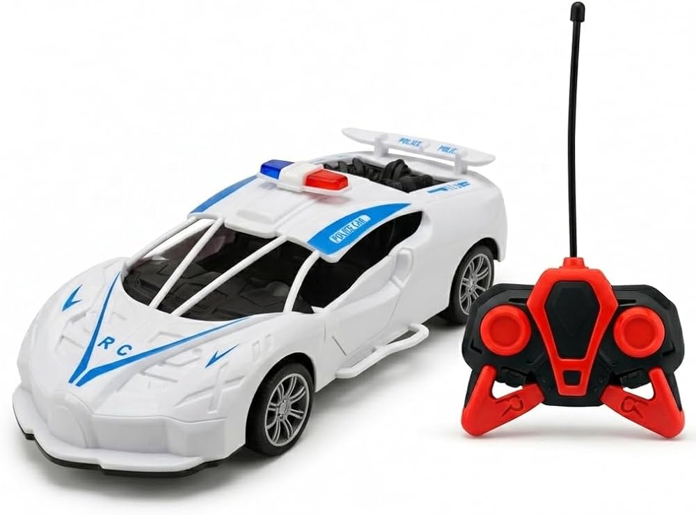 Remote Control Police Car for Kids - RC Sports Car with Remote