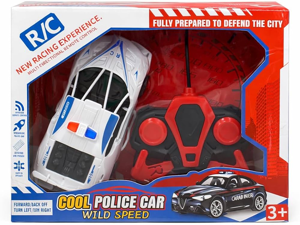 Remote Control Police Car for Kids - RC Sports Car with Remote