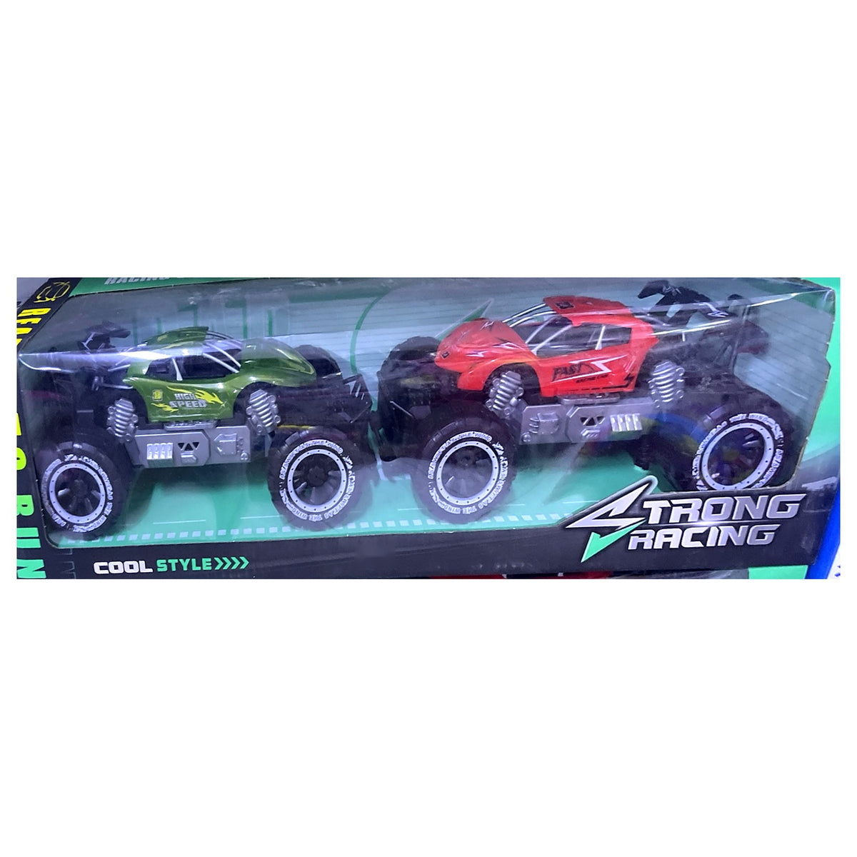 Off-Road Racing Cars Set - 2 Monster Trucks with Big Wheels