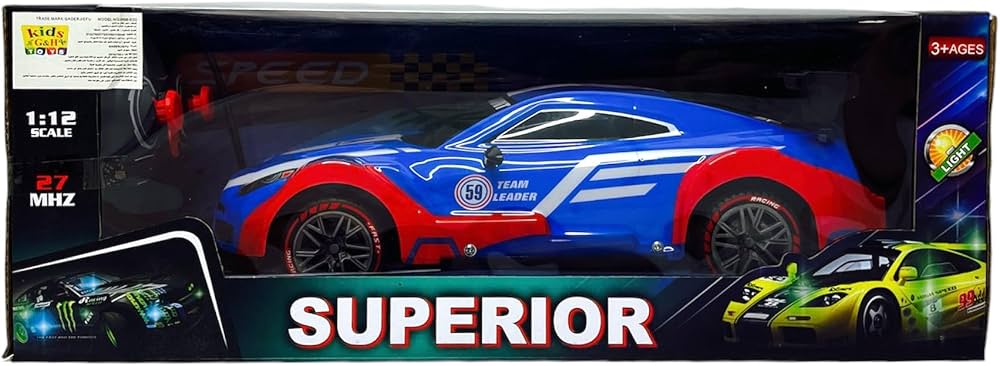 Remote Control Racing Car 1:12 with Lights - Large RC Sports Car