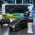 Remote Control Electric Pickup Truck with Lights, Mist Spray & Charging Station - Black