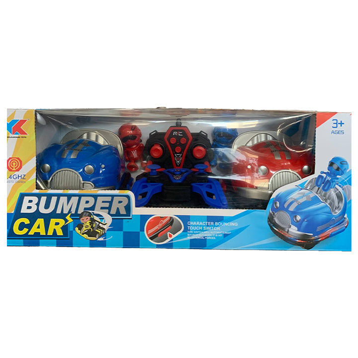 Remote Control Bumper Cars Set - 2 Players Battle with Ejecting Drivers, 2.4G