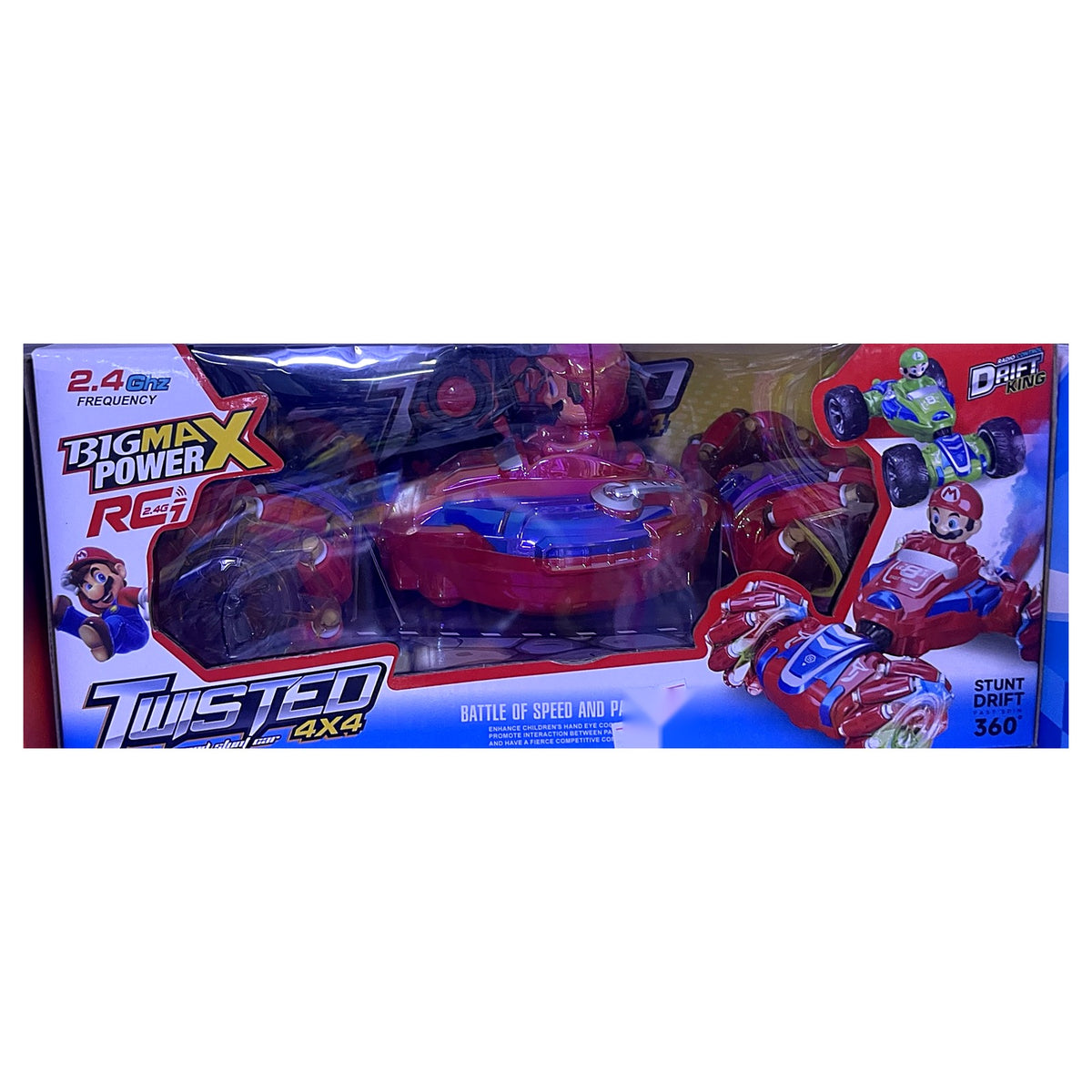 Twisted 4x4 RC Stunt Car with Racer Figure - 2.4G 360° Drift & Twist Car