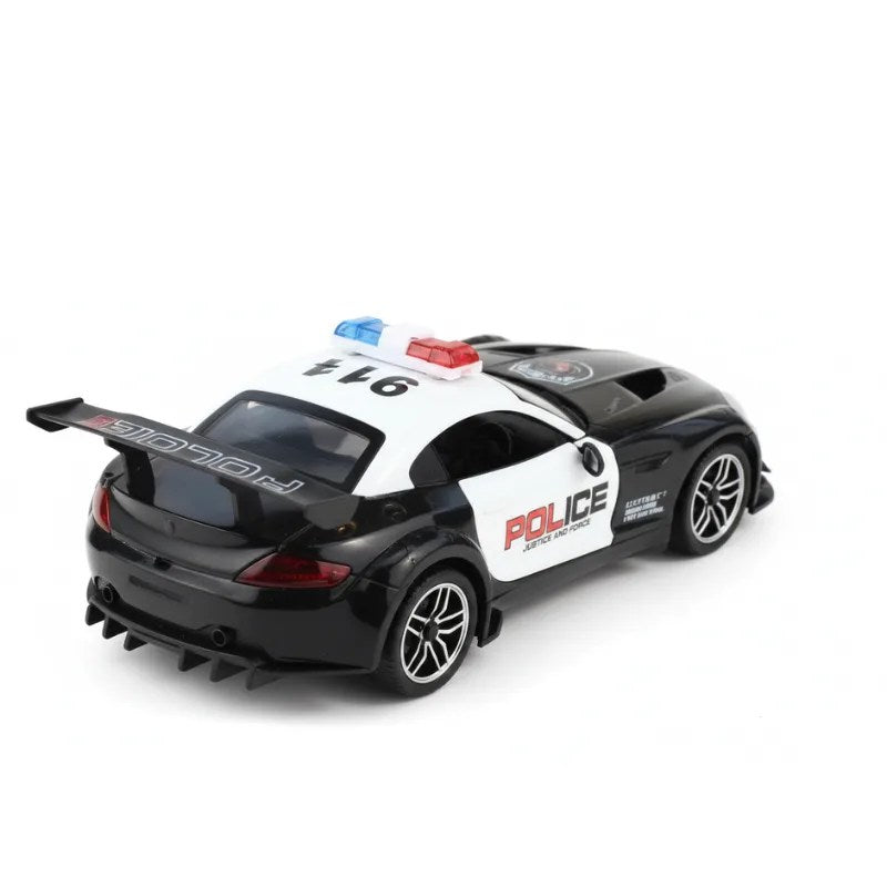 Remote Control Police Sports Car with Opening Doors & Lights - Rechargeable 2.4G RC Police Car