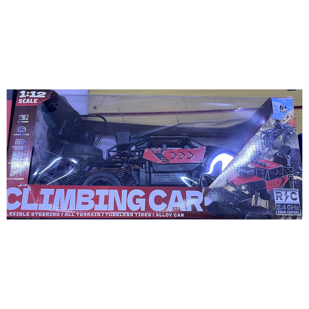 Remote Control Rock Climbing Car 1:12 - All-Terrain Alloy Off-Road Crawler, Rechargeable 2.4G
