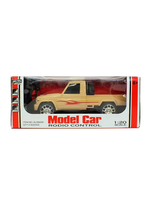 Remote Control Pickup Truck 1:20 with Rechargeable Battery - Beige RC Pickup with Spare Tire
