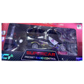 Remote Control Chrome Police Super Car with Opening Doors & Lights - Rainbow Finish RC Car