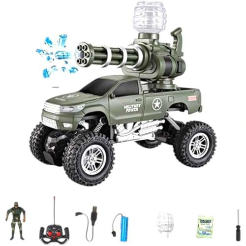 RC Military Off-Road Truck with Gel Ball Gatling Launcher