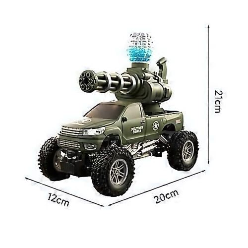 RC Military Off-Road Truck with Gel Ball Gatling Launcher