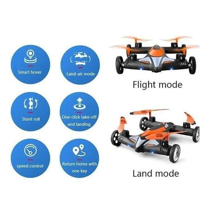 2-in-1 Flying Car Drone – Drive & Fly RC Quadcopter