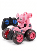 Pink RC Stunt Car with Cute Character Driver – 360° Rotation