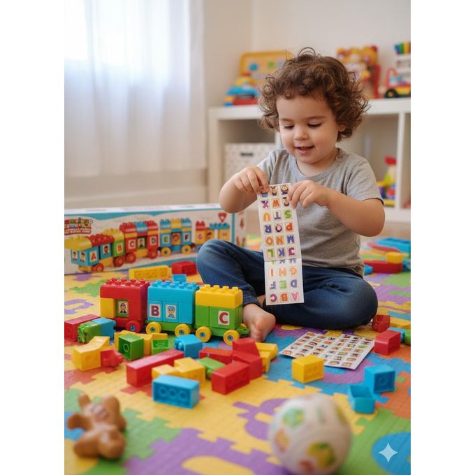 ABC Building Blocks Train – 60 Pieces