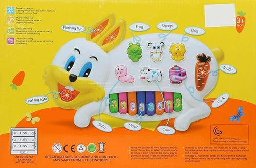 Bunny Musical Piano with Animal Sounds & Lights