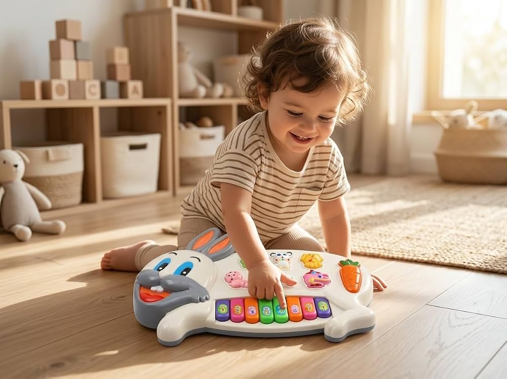 Bunny Musical Piano with Animal Sounds & Lights