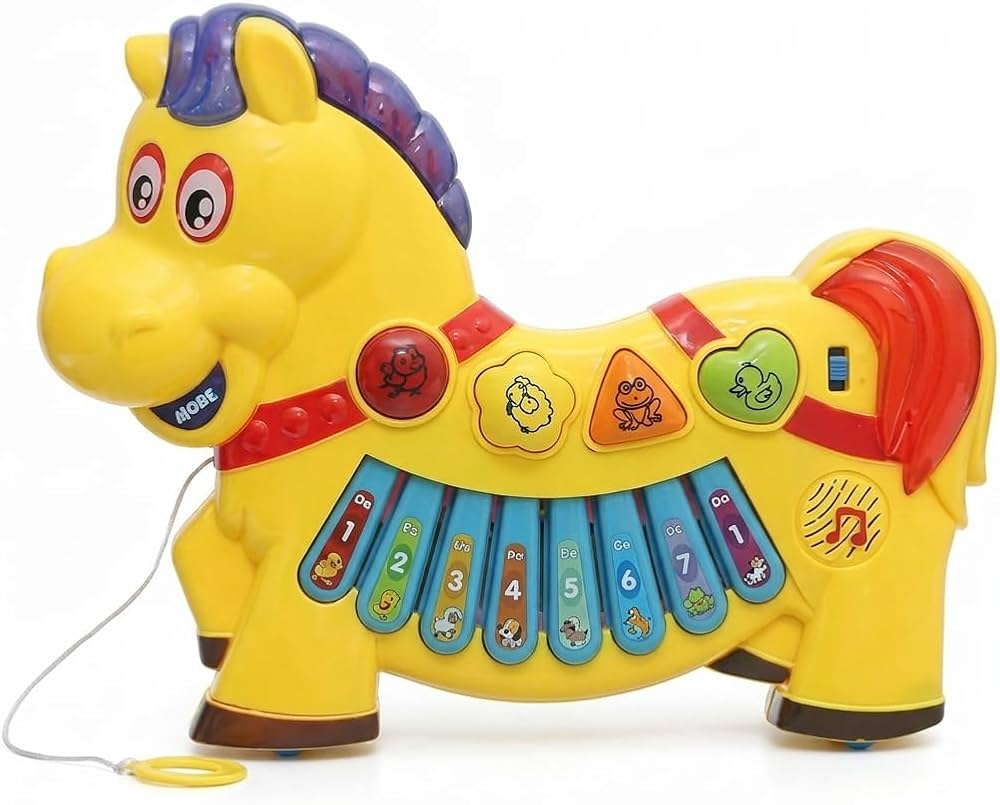 Pull-Along Horse Musical Piano with Animal Sounds