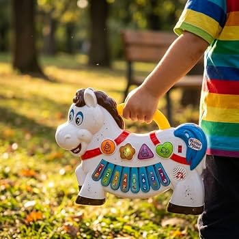 Pull-Along Horse Musical Piano with Animal Sounds