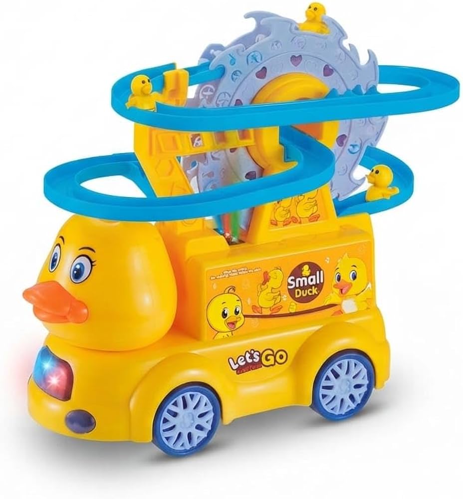 Climbing Ducks Slide Track with Ferris Wheel, Lights & Music