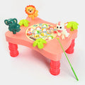Electric Rotating Fishing Game Table with Music