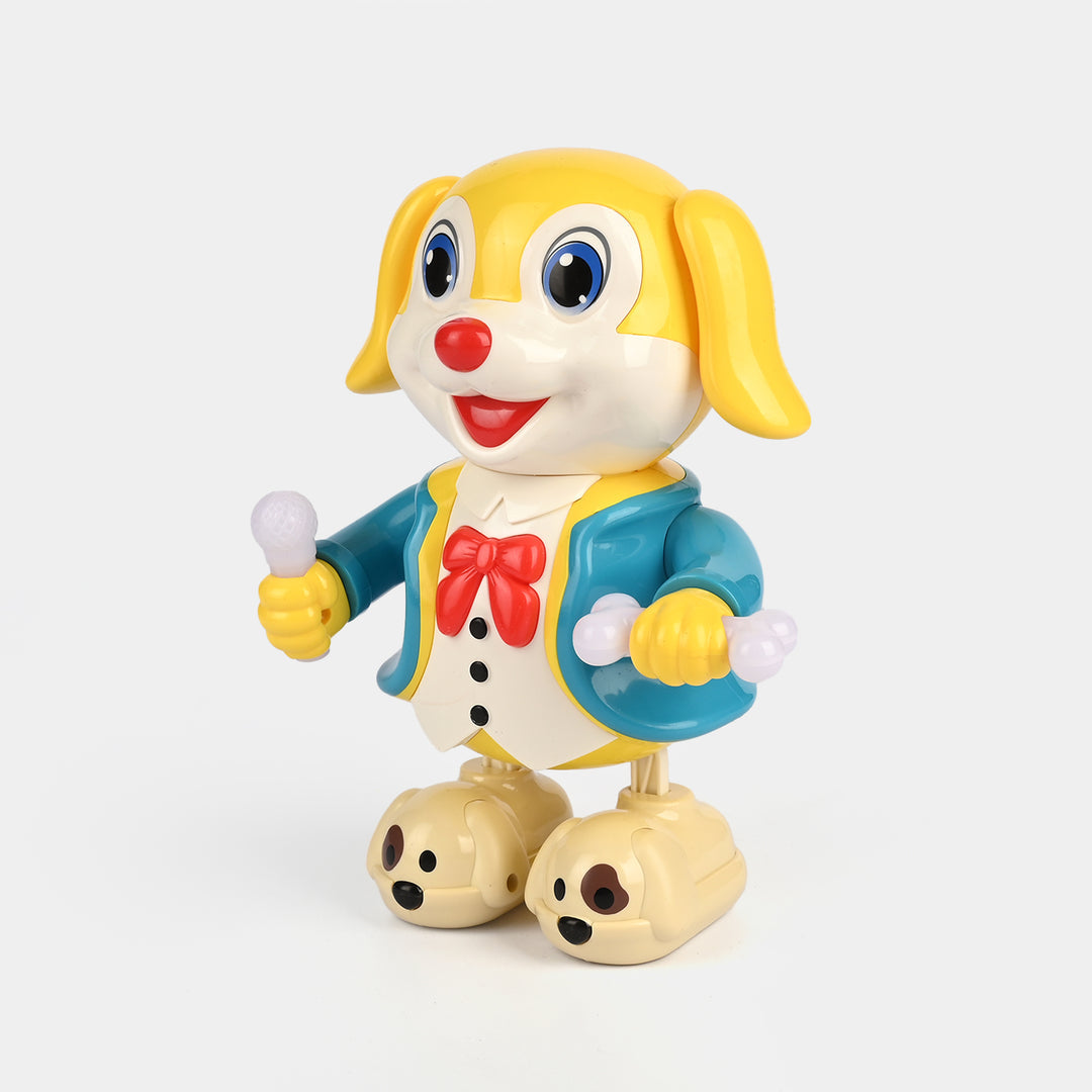 Dancing Puppy Toy with Music & Light-Up Microphones
