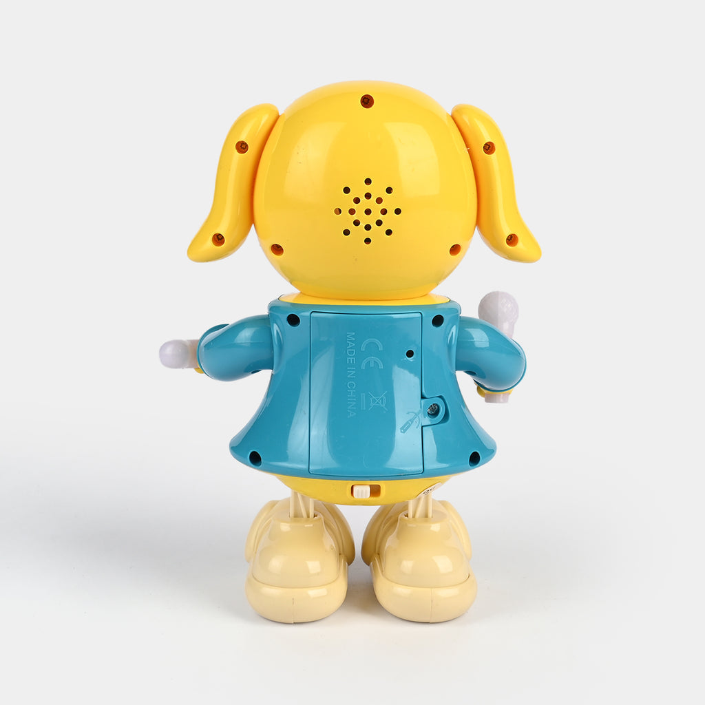 Dancing Puppy Toy with Music & Light-Up Microphones