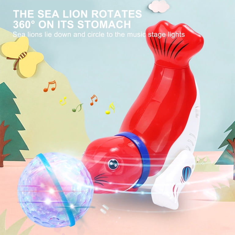 Electric Dancing Sea Lion with Light-Up Ball