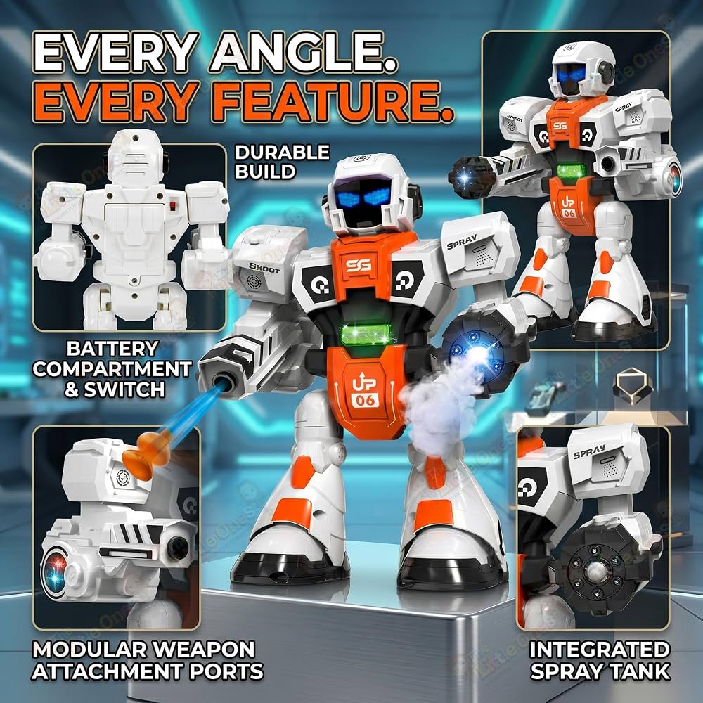 Multifunctional RC Robot with Dart Shooter, Water Bomb & Mist Spray