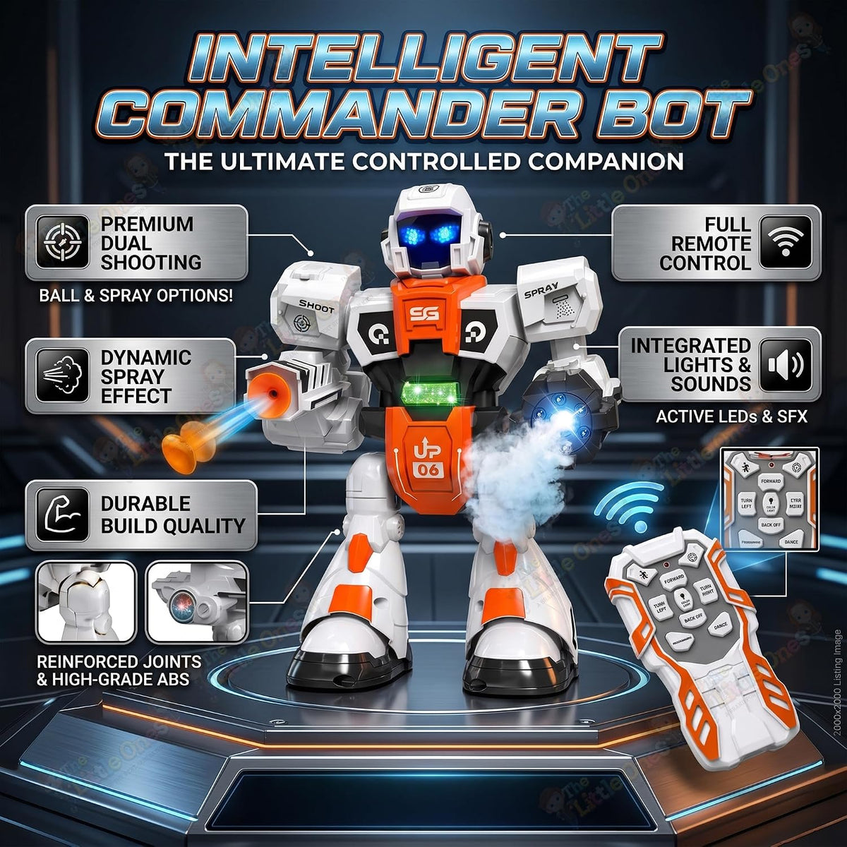 Multifunctional RC Robot with Dart Shooter, Water Bomb & Mist Spray