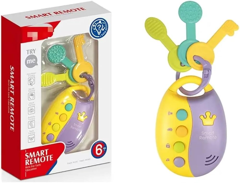 Baby Smart Car Key Remote Toy with Lights & Sounds