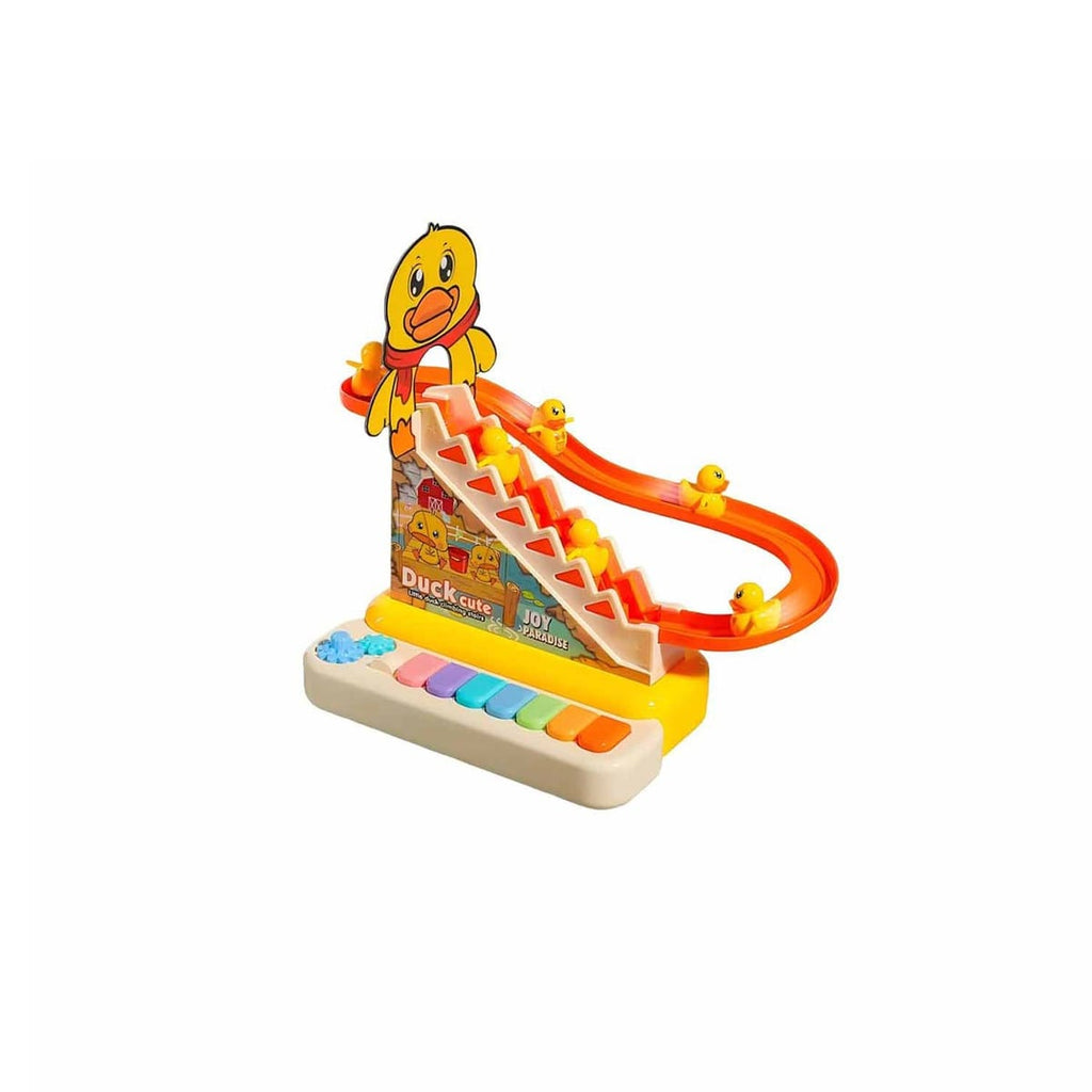 2-in-1 Duck Slide & Piano Table with Lights & Music