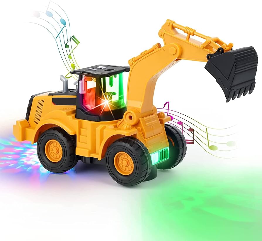 Excavator Toy Truck with Lights & Music