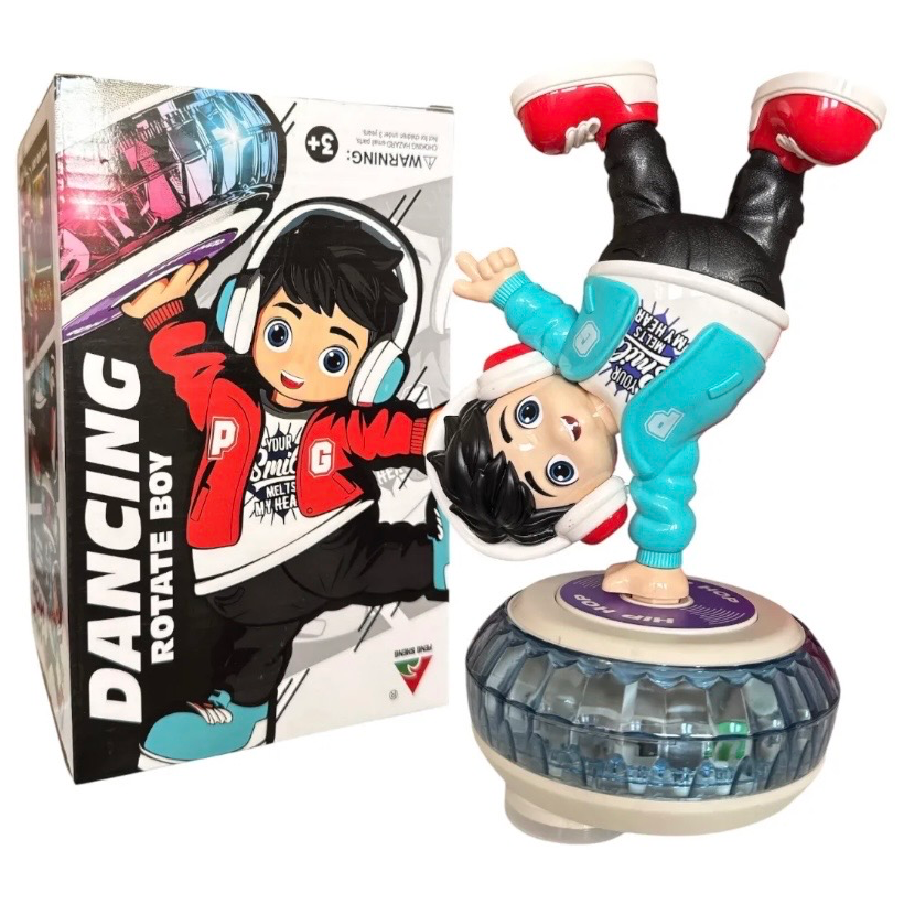 Breakdancing Spinning Boy Toy with Lights & Music