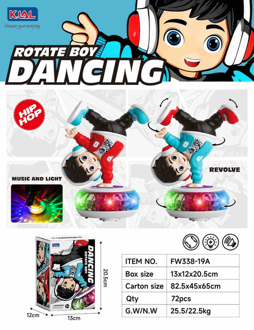 Breakdancing Spinning Boy Toy with Lights & Music