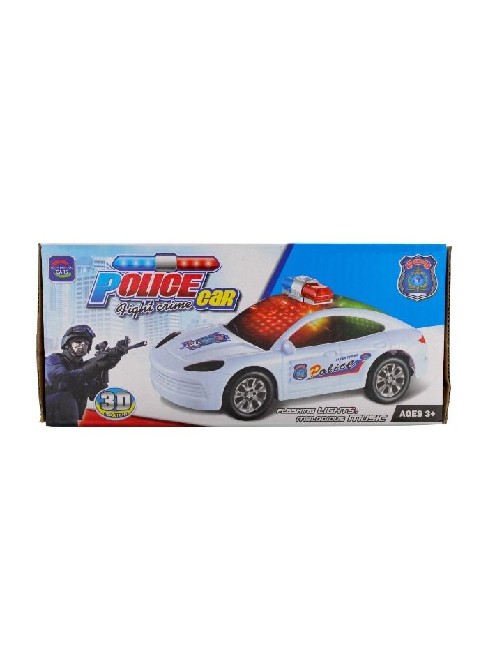 Police Car Toy with 3D Flashing Lights & Music
