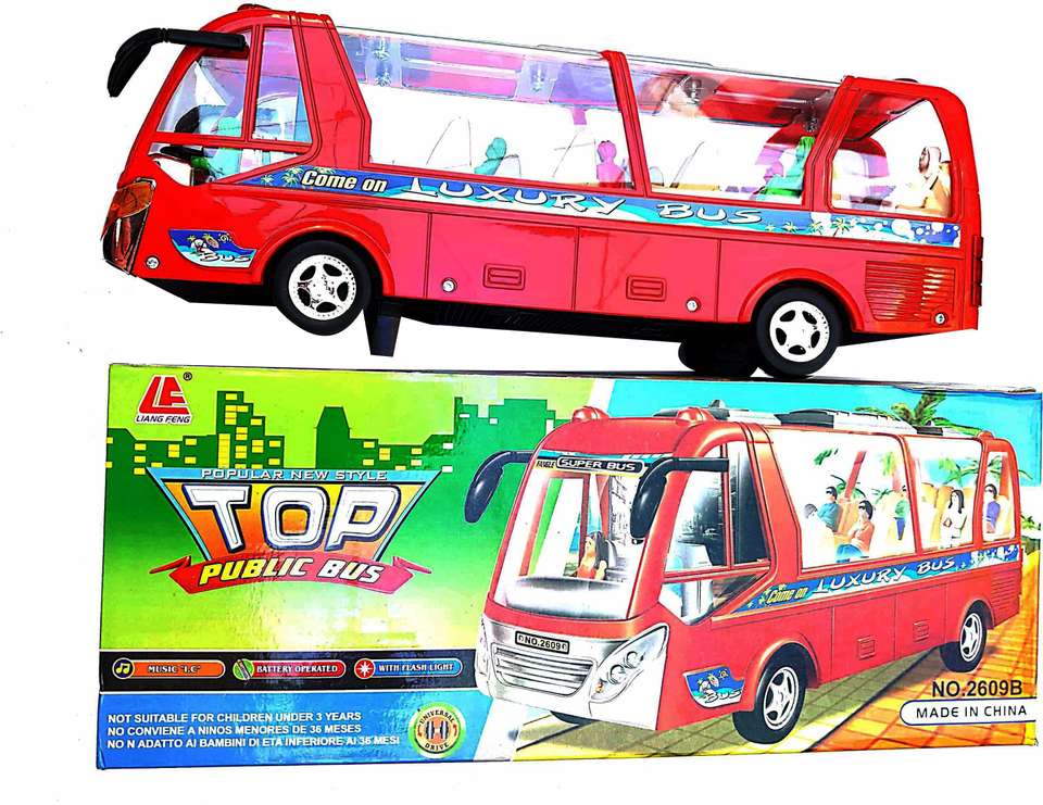 Luxury Tour Bus Toy with Lights & Music